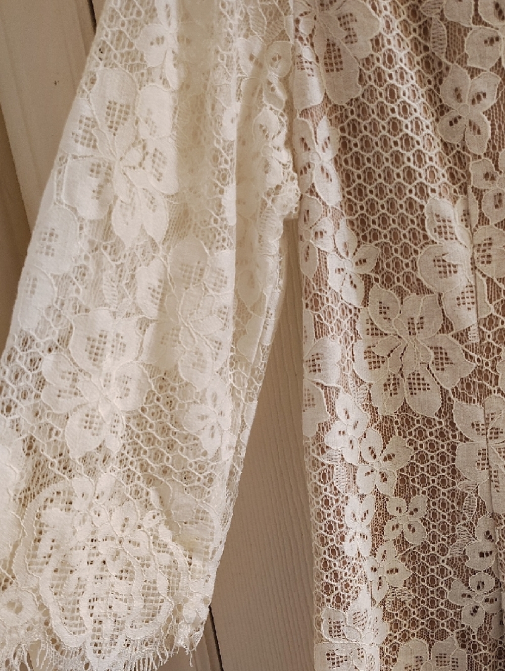 Jessica Howard Cream Lace Long Sleeve Dress - Picture 5 of 6